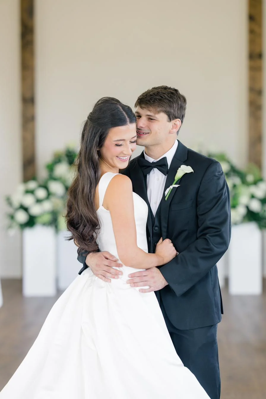 Olivia and Dax in the chapel after the ceremony